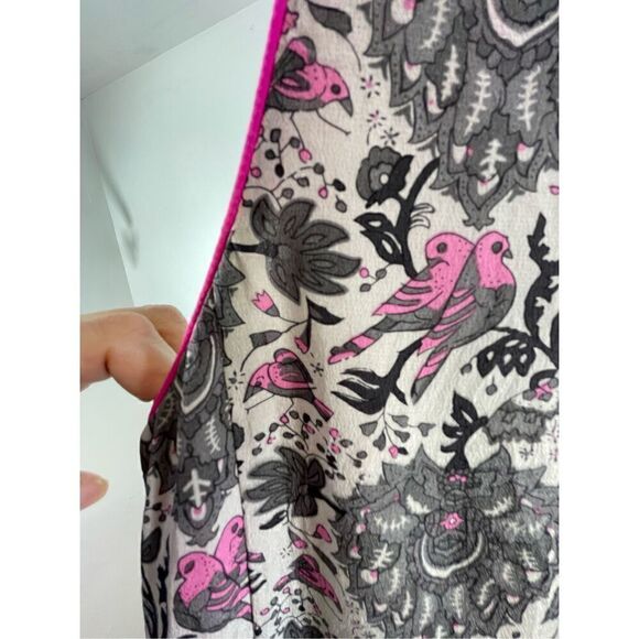 Rebecca Taylor Silk Bird Sleeves Mini Dress Size 2 - Picture 4 of 8